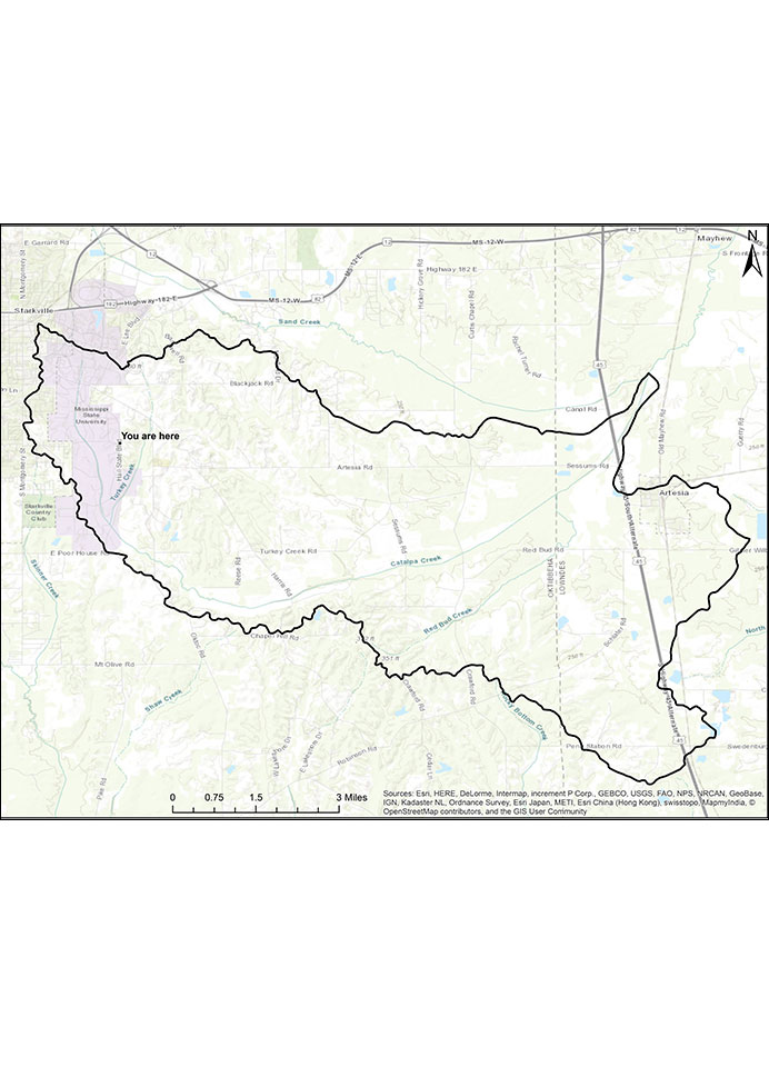 Catalpa Creek Map