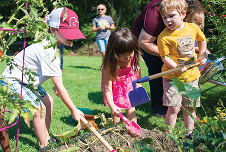 Learning gardens can help foster healthy eating habits in children. Photo by David Ammon.