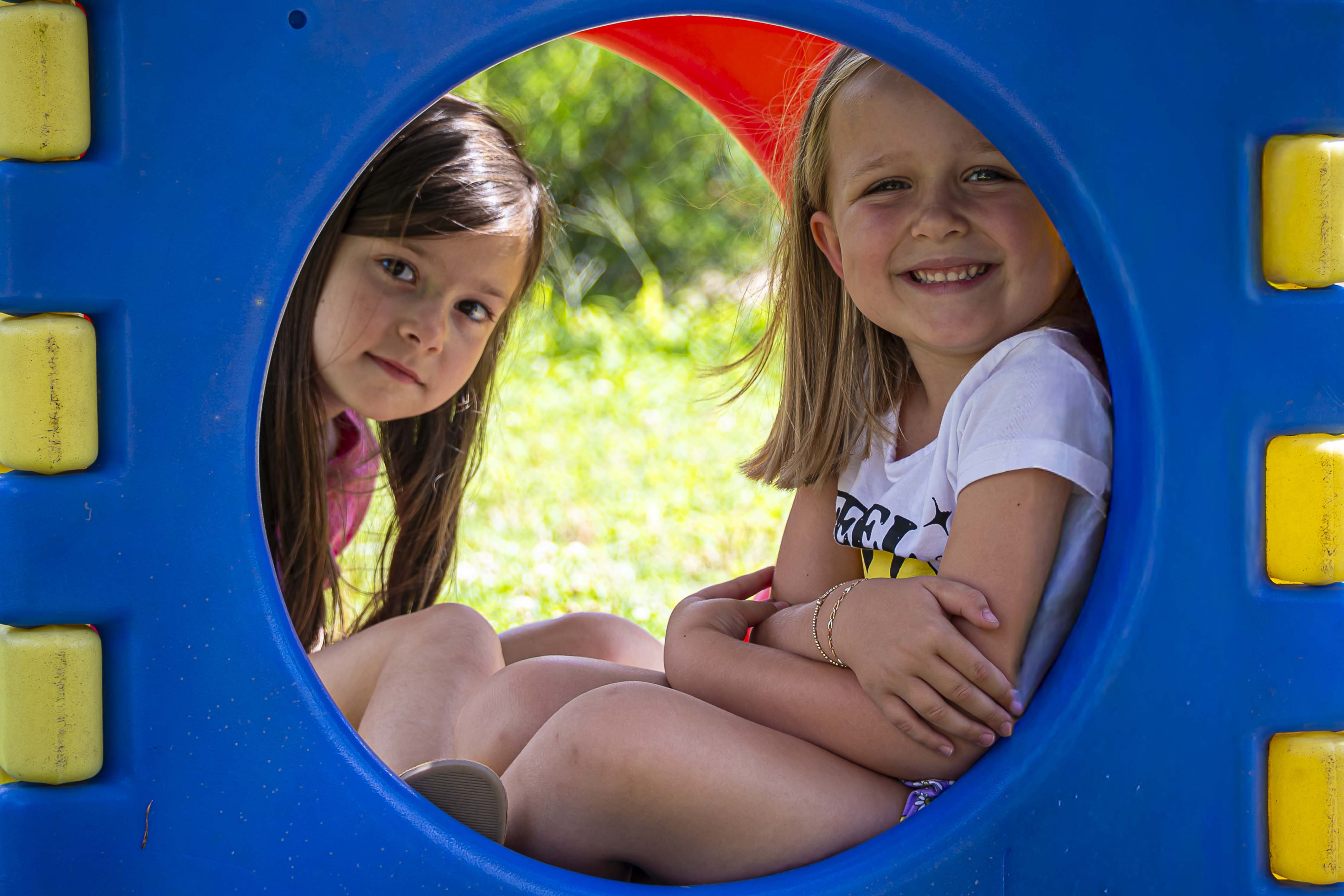 Children at the MSU Child Development and Family Studies Center enjoy outdoor play.  (Photo by David Ammon)