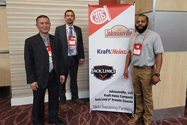 From left to right, Thu Dinh, Wes Schilling and Derris Devost-Burnett are pictured during the Reciprocal Meats Conference presented by the American Meat Science Associati