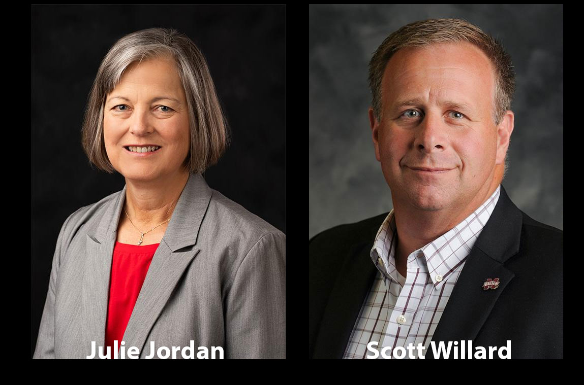 Studio photo of a female and male