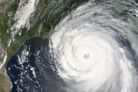 hurricane in the Gulf of Mexico