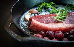 Grass-fed beef is leaner and has a higher water content than conventional beef. MAFES scientists are experimenting with natural extracts to retain the color of the meat.